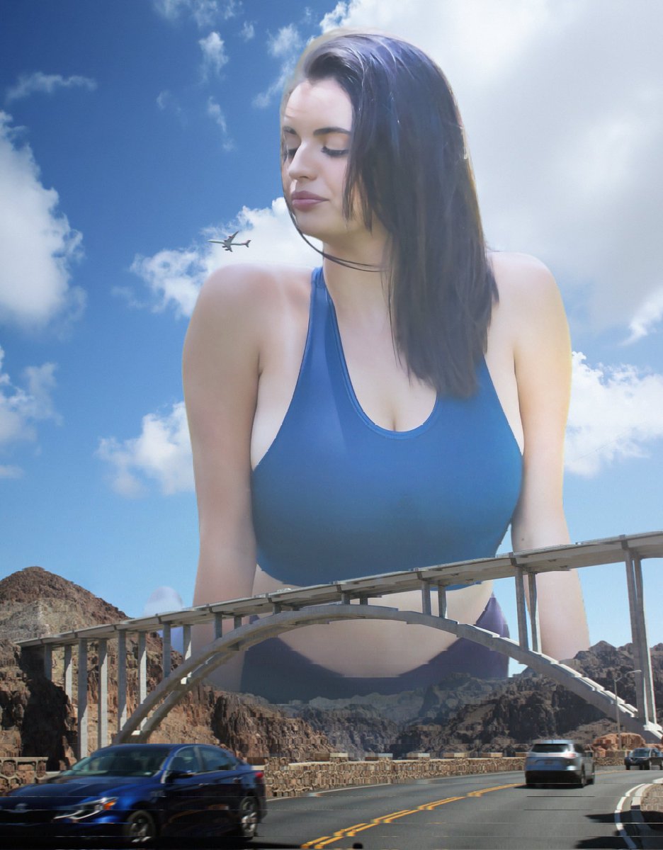 What happens in Vegas stays in Vegas. Like Rebecca Black's secret on growing into a giantess. As she's seen spotted over the horizon from the Hoover Dam.