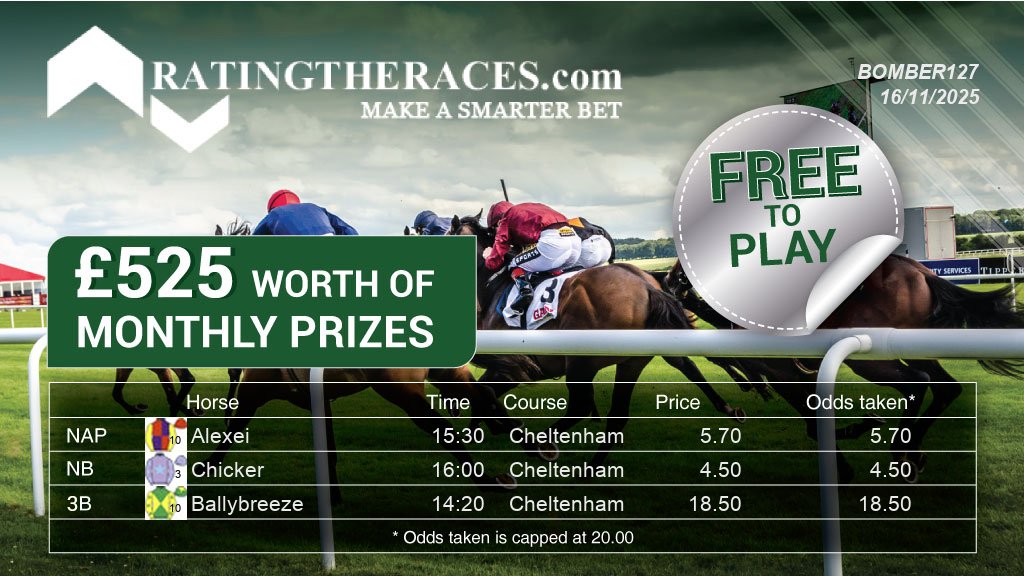 666_pjs's tweet image. My #RTRNaps are:

Alexei @ 15:30
Chicker @ 16:00
Ballybreeze @ 14:20

Sponsored by @RatingTheRaces - Enter for FREE here: bit.ly/NapCompFreeEnt…