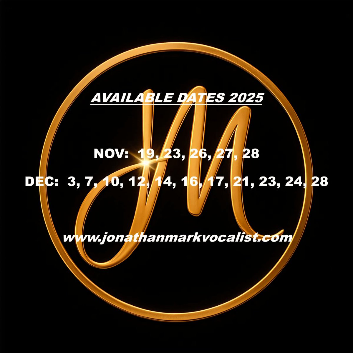 ✨ Remaining Availability for 2025 ✨
As we head towards the end of the year, I still have a few dates available f entertainment. If you’re looking to add some live music and sparkle to your celebration, feel free to get in touch — I’d love to be part of your event. 🎤