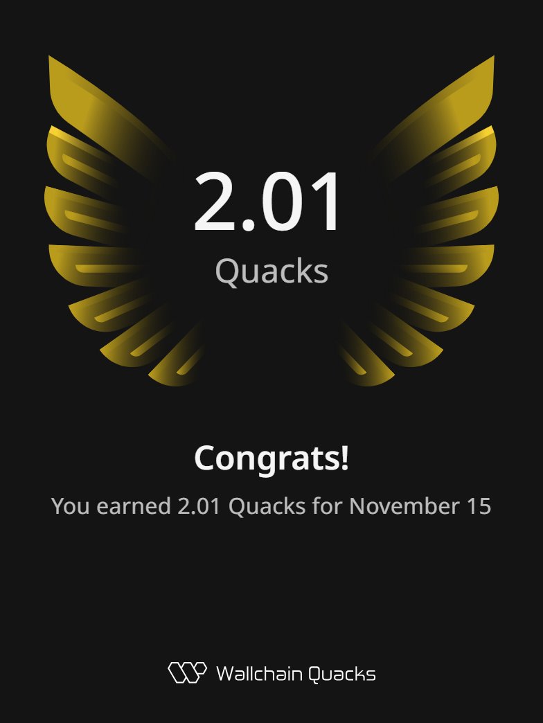 blimbroc's tweet image. Just earned 2.01 Quacks on @wallchain in one day 🦆

In Web3, it&apos;s easy to get lost in the noise of fleeting trends, but Wallchain pushes you to reflect

Dive in, contribute meaningfully, and watch how authentic mindshare turns isolated efforts into a collective force for…