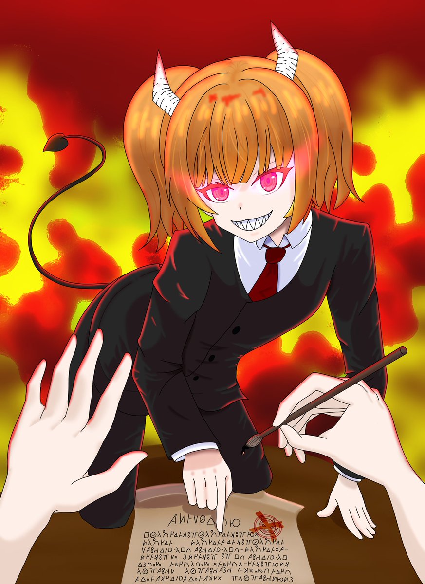 Total98341747's tweet photo. demonic contract😈 https://t.co/dR25Xtyhz4