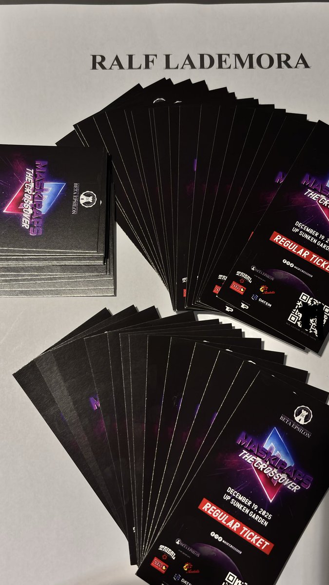 rlfldmr's tweet photo. Hi! I’m Ralf Official Promoter of Maskipaps: The Crossover

You can use my code to get 5% discount 

“MASKI25RALF”

𝗚𝗲𝘁 𝘆𝗼𝘂𝗿 𝘁𝗶𝗰𝗸𝗲𝘁𝘀 𝗵𝗲𝗿𝗲 𝗮𝘁: 
https://t.co/PwzKZBQuCD

Open meetups: 
Valenzuela, Caloocan, Makati, Pasay

Also available thru lalamove https://t.co/mHVlCWV9gV