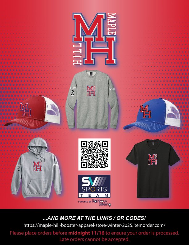 Last chance to order for your MH fan! Store closes tomorrow so please order by midnight today! 
…parel-store-winter-2025.itemorder.com (…parel-store-winter-2025.itemorder.com)