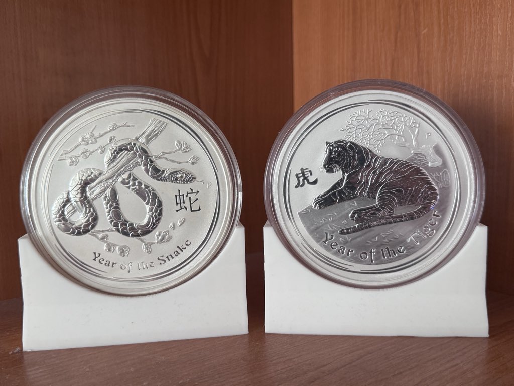 eustacker's tweet image. These beauties sit on my display stand in living room. 
#silver #kilocoin