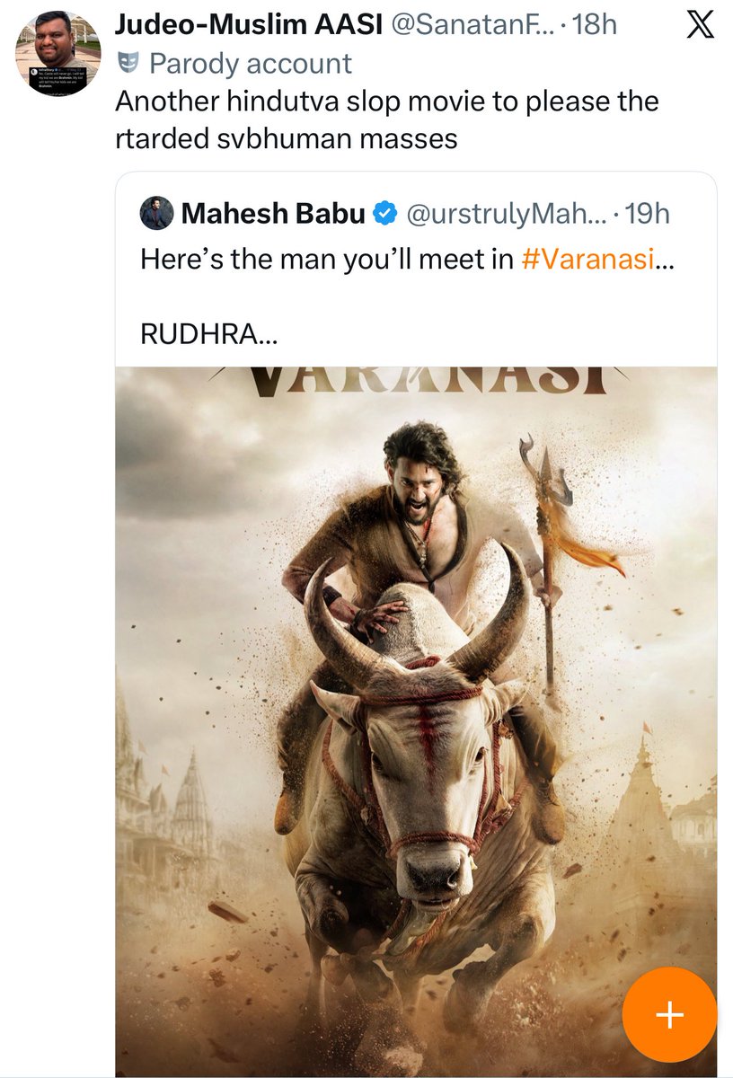 tathvamasi6's tweet photo. Hindus should unite and fight these 🍚💼 converted 🐑 under the skin of DMK Dumeelans/periyarists.

Their real jealousy for #Tollywood and hate for Hindus is crossing all boundaries.

Just check their profiles and you can easily guess who they are.

Tamil Hindus should wake up and realise the truth and stop supporting these periyarists and DMK Dumeelans. Don’t encourage this cancer to spread.

#Varanasi #GlobeTrotter