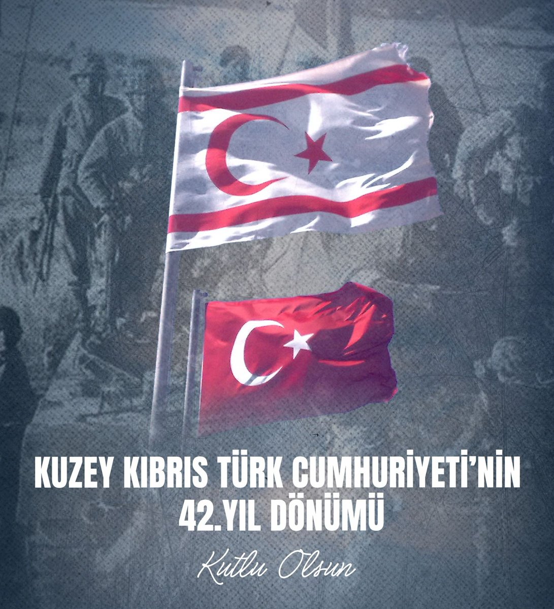 Yavru Vatanımız Kuzey Kıbrıs Türk Cumhuriyetinin Cumhuriyet Bayramı kutlu olsun.