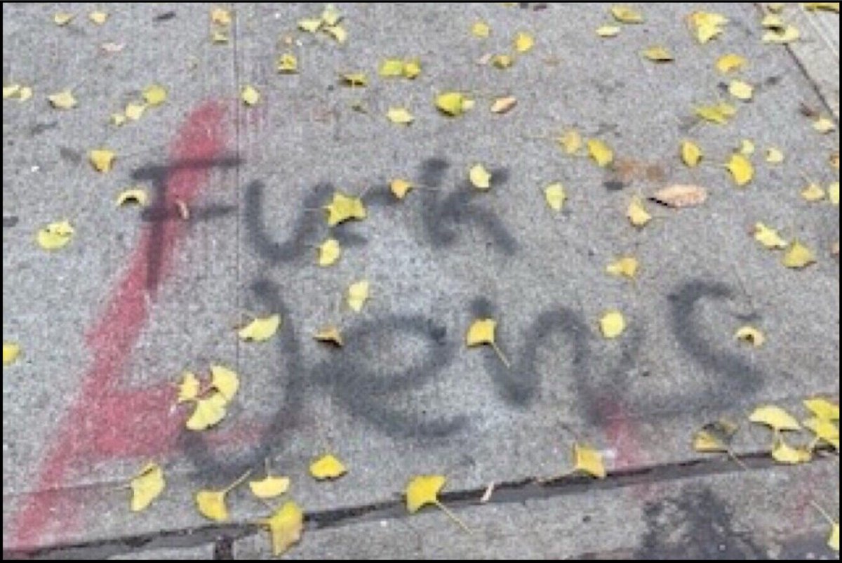 Antisemitic graffiti reading “F*ck Jews” was found on a Brooklyn sidewalk last night. NYC and state leaders condemned it, and sanitation crews removed it overnight. Hatred like this isn’t “random vandalism.” It’s a warning — and it must be confronted every time.