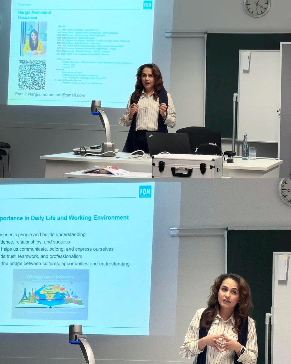A proud new chapter begins: I officially started my job as a university lecturer at FOM University in Germany. As an Afghan woman, reaching this point after so many challenges feels unforgettable. I’m excited to teach, to learn, and to help more Afghan students follow this