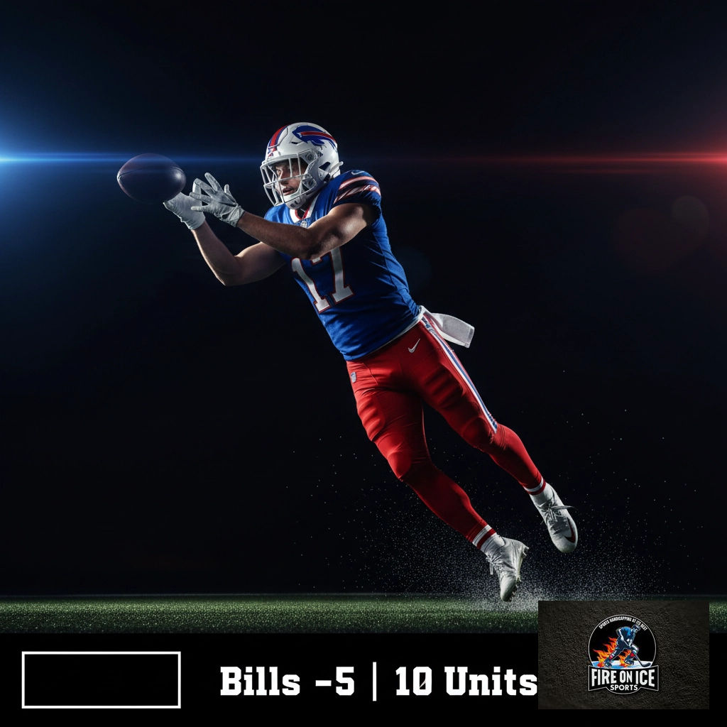 FireonIce88348's tweet photo. Bills -5 is the big play this week; 10 units locked! Last week was a winner. Score a free week of NFL picks at https://t.co/wqIG2U0jsM and stay hot! #BillsMafia #NFL #SportsBetting #FreeWeek https://t.co/S49WArAbxF