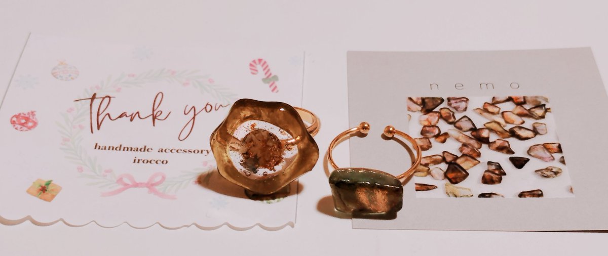 lovelyitamae's tweet image. あと、気になっていた作家さんの作品や一目惚れの作品もお迎えさせていただきました🌸どの作品も可愛すぎてときめきが凄い…！（指輪のお店は2店ともインスタメインみたい！当方インスタやっておらず申し訳ない…）デザフェス本当楽しかった〜！