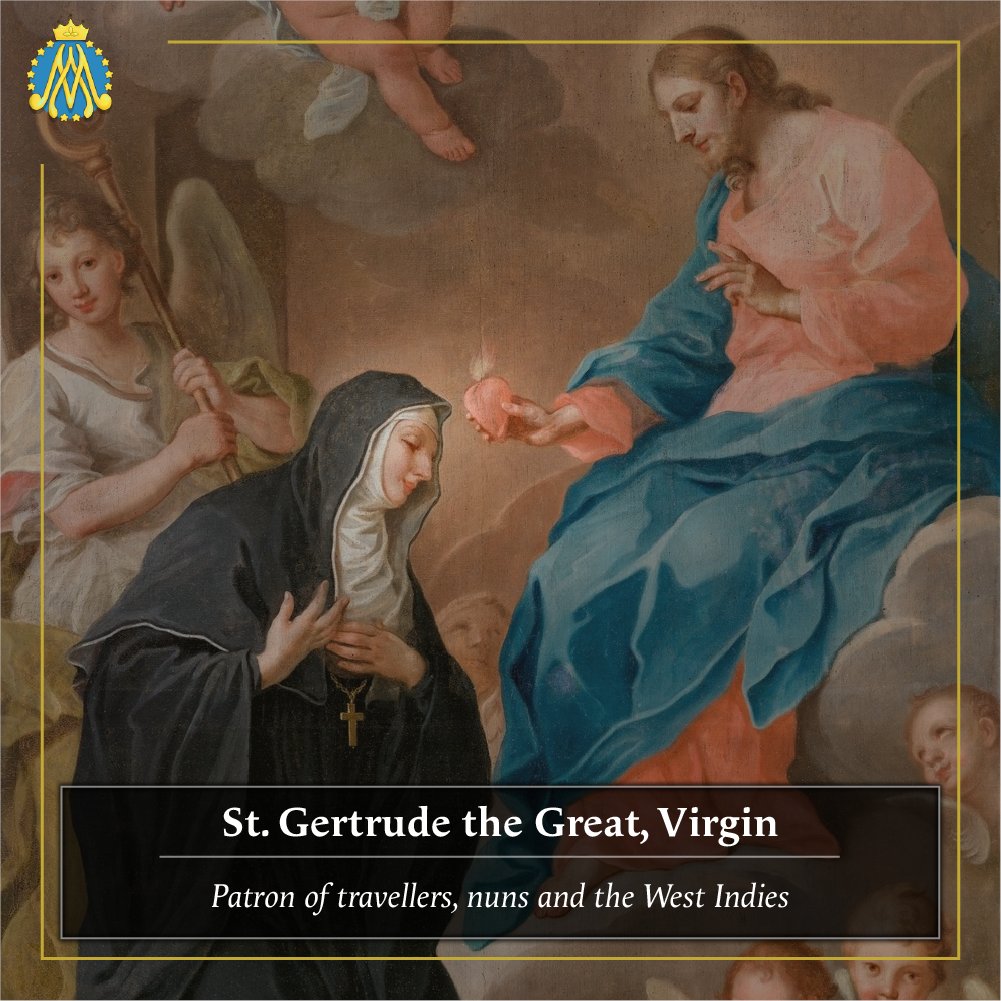 Underthemantle's tweet image. Patronage of St. Gertrude the Great, Virgin. Feast Day: Nov 16.
