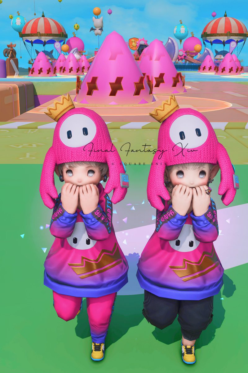 サブぴのフォールガイズ、エモート取り忘れてて急いで撮った( * ॑꒳ ॑*)♡

#ララフェル #FF14