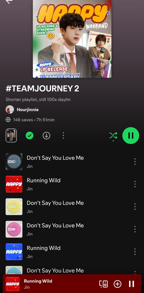 Jin_iknow's tweet image. Let&apos;s go #TeamJourney 

#HAPPYWEEKENDEVENT
#방탄소년단진 #진 #BTSJIN #JIN