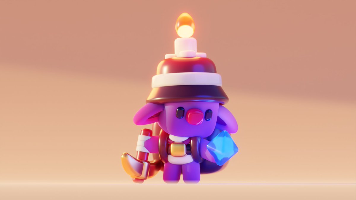 Doodlephile's tweet photo. I made a Goblin Miner character illustration in Blender.🎥 The full process is now on my YouTube channel — link in bio! https://t.co/8USlFgsyrK