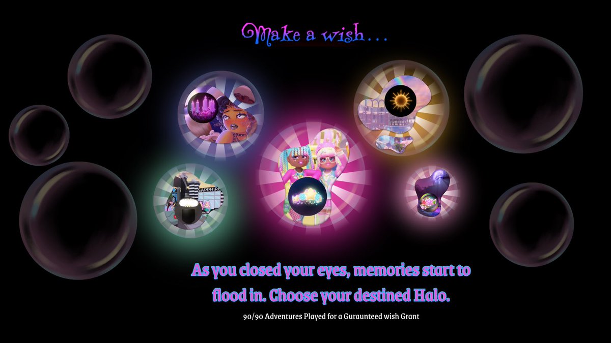 Now when you wish at the fountain, you can choose for what halo do you wish for. You don’t get the badge, unless u pick current season’s halo.

If you play 90 adventures, you are guaranteed to win a halo of your choice. This could fix RH economy. 
#rhconceptart
