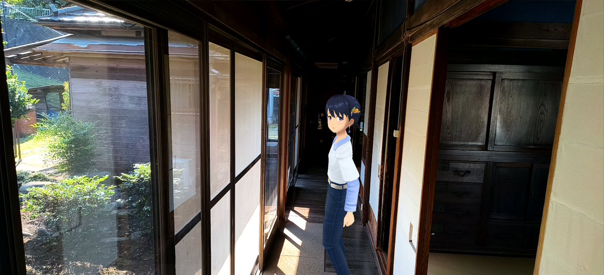 Aj785Aj's tweet image. 【サトカと文化財】

｢縁側 良いですね。座布団敷いお茶とお煎餅用意してひなたぼっこ…ちょっと憧れるです。

　良いね！そしてサトカに膝枕して貰って……

｢足が痺れるのでそれはちょっと……

　えー？

｢しょうがないですね……今度ソファでしてあげるですから。

#スクスト2
#スクストカメラ