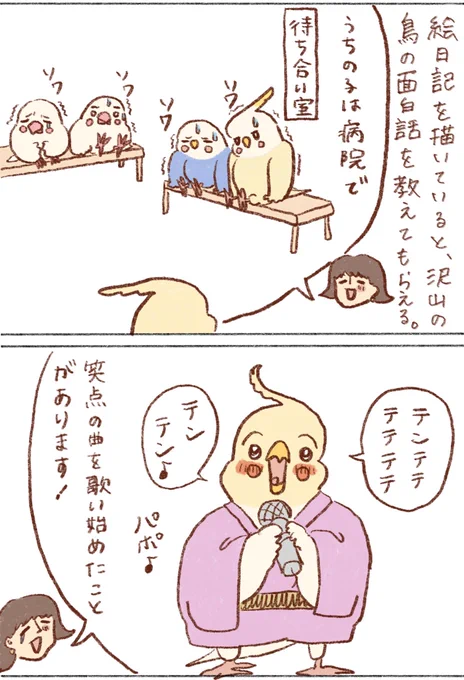 鳥は陽気で可愛いなぁ 