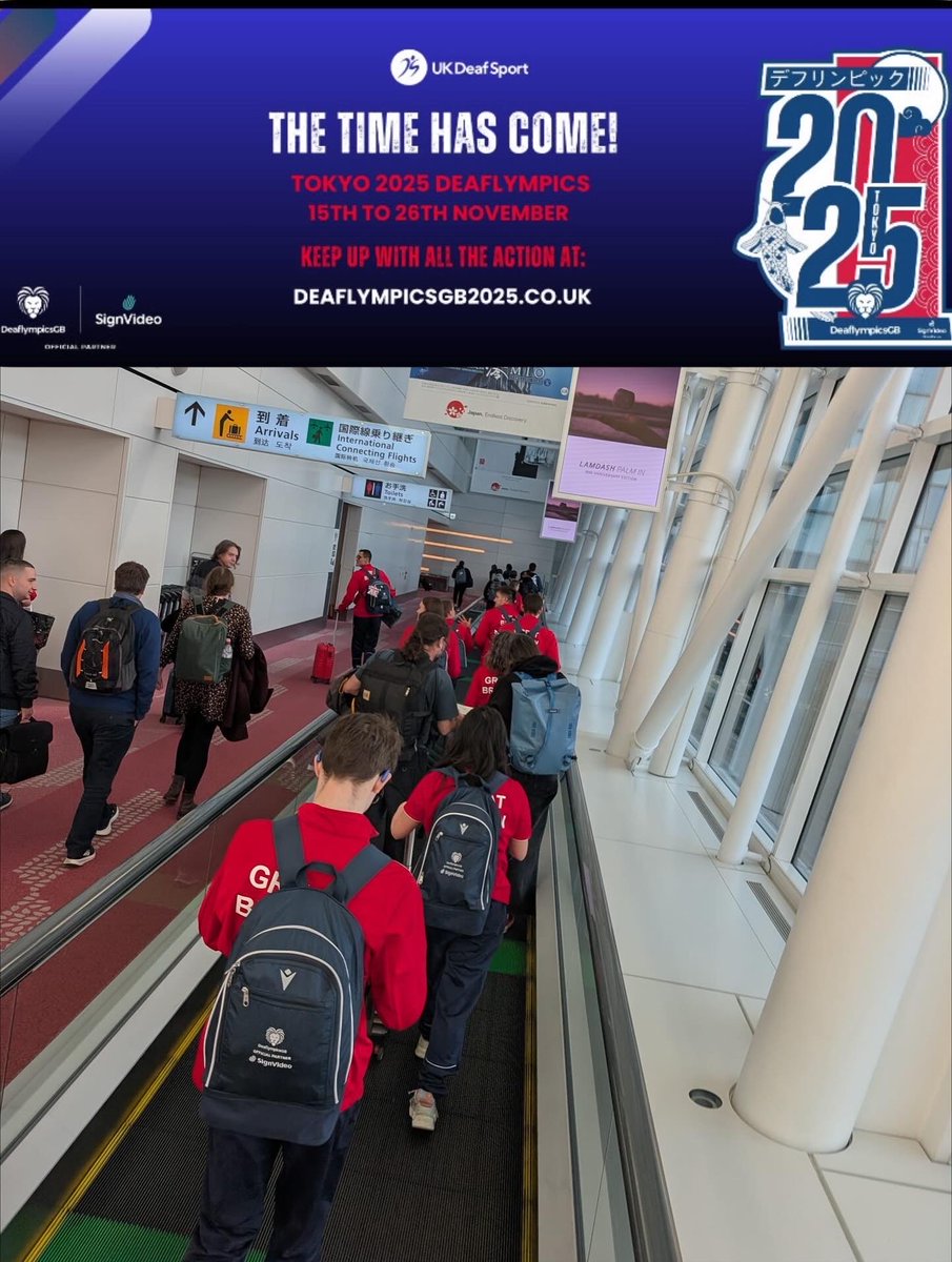 gbdeafswimming's tweet image. The @DeaflympicsGB Swimming Team have arrived  in #Tokyo. 

Accreditation ☑️
Hotel check-in ☑️
Refuel  ☑️
Team Meeting ☑️

Time to sleep
@deafsport @Deaflympicsgb  @dspyawards  @SignVideo 

#notlongtogo #timetosleep #tokyo #deaflympics #athletes #resttime #swimmer #inspiring