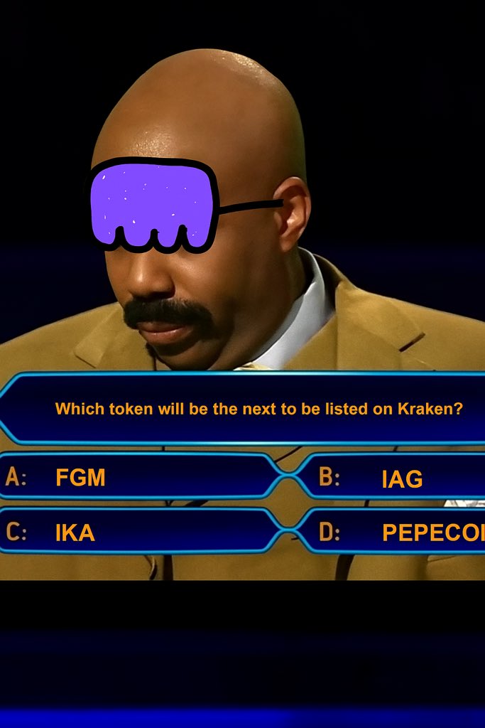 Which token will be the next to be listed on Kraken? 

I know the answer even with my eyes closed.