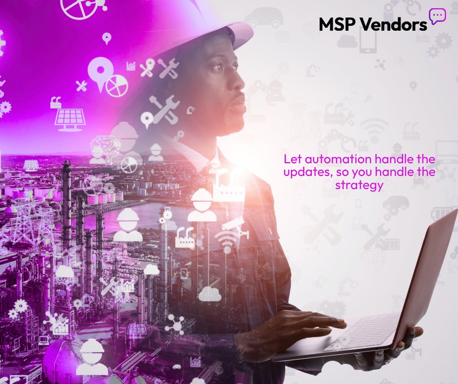 MSPVendorsApp's tweet image. Manual patching is time-consuming and error-prone. MSPs who leverage automation ensure consistent updates, minimize risk, and free up time for strategic IT work.

#MSPVendors #MSPTips #Automation #PatchManagement #Cybersecurity #ManagedServices