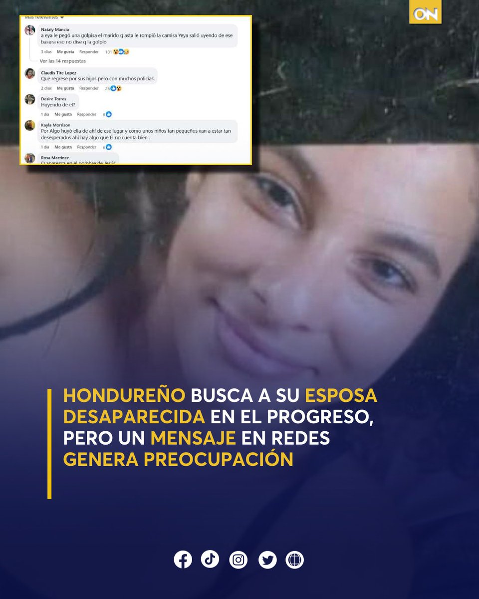11_Noticias's tweet image. 🚨| 😔 El caso de Sandy Johan Herrera Cruz ha causado gran preocupación en El Progreso, Yoro. La joven, madre de cinco niños, desapareció desde el miércoles 8 de octubre. 

Los detalles 👉🏻: oncenoticias.hn/nacionales/cre…

#SandyHerrera #ElProgreso #Desaparecida