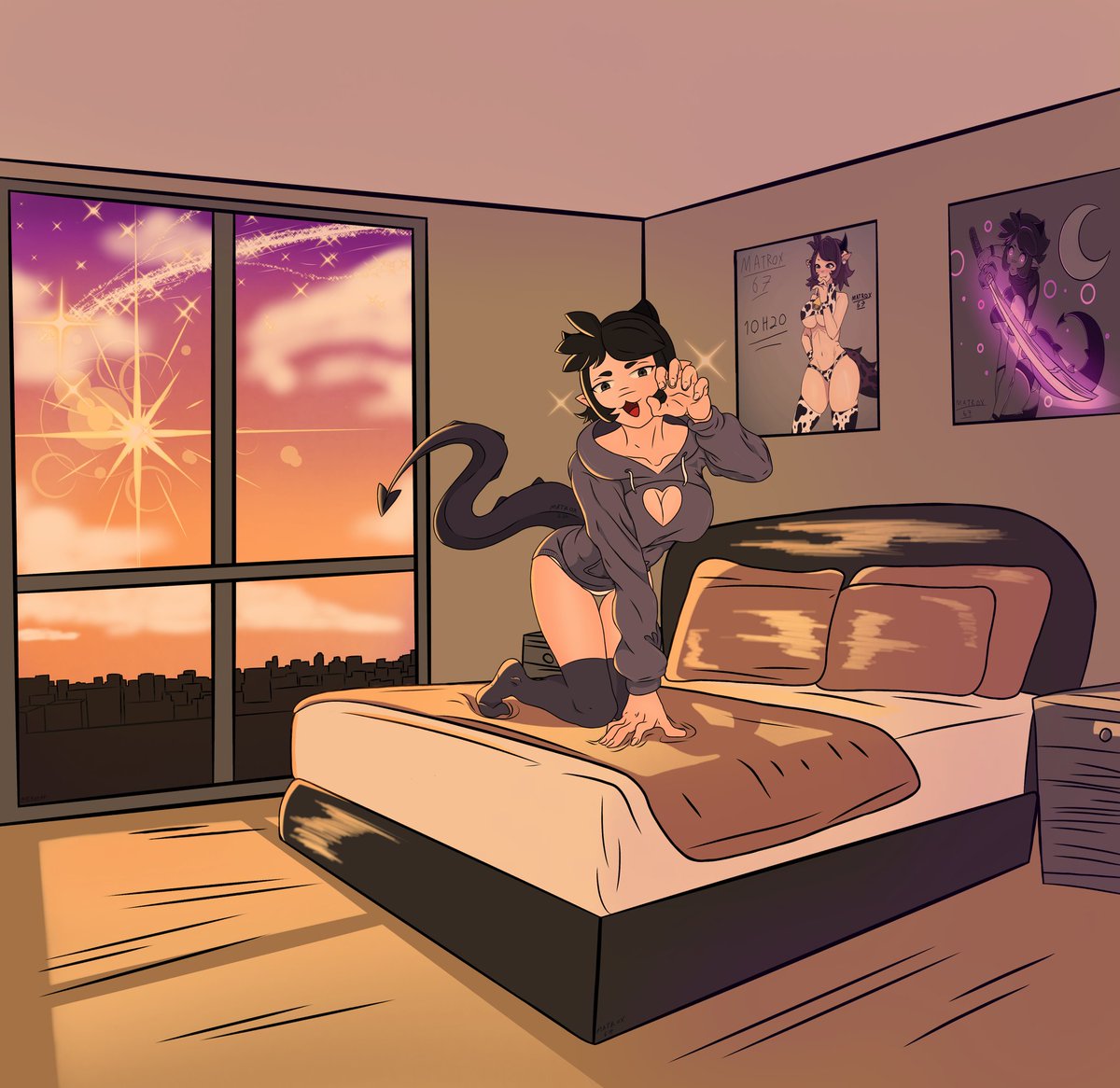 Fanart de moon chill 😏👌