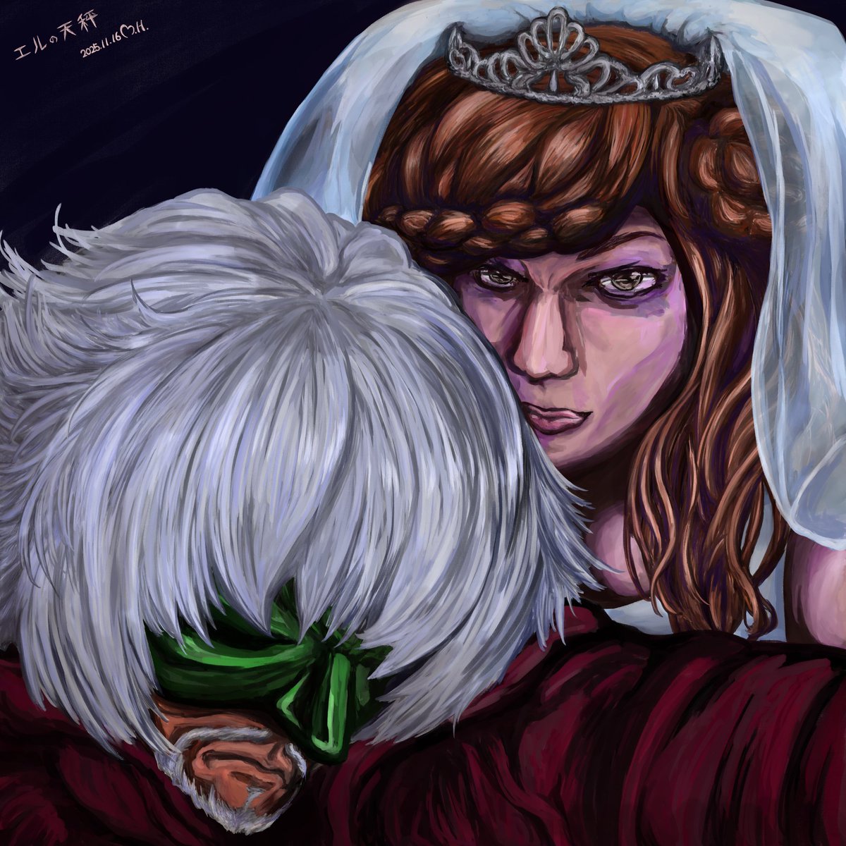 hosino_melissa's tweet image. エルの天秤のイラスト！
描き上がりました！ やったあ！ｗ

Elysionでいちばん好きな曲！ｗ

ブーケに隠した鋭利な物を仮面の男の背中に突き立てて復讐を果たす
ライブ収録動画での、この場面も好き好きｗ

いっしょにバンザイしたくなる。。ｗ

#星野メリッサの思い出のアルバム #イラスト  #二次創作