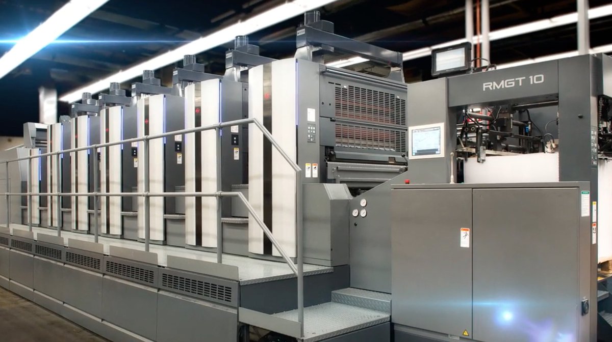 RMGT were delighted provide a new RMGT 1060 LX offset litho printing press to Lithographix of Hawthorne, California, USA, for packaging and commercial work. More here via LinkedIn: bit.ly/3KTFhhp