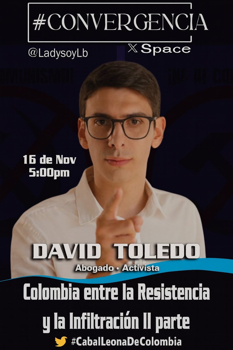 🔥🇨🇴 Colombia entre la infiltración y la resistencia
Hoy conversamos con David Toledo <a href="/DavidToledoOsp/">David Toledo</a> sobre la entrada de boliburgueses en la contratación, operadores del caos y grupos radicales que se camuflan en universidades y colectivos.
🕖 5:00 p. m.
🎧 Únete a