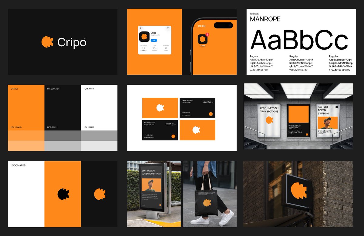 HeyAnsariUX's tweet image. Brand guideline for crypto app