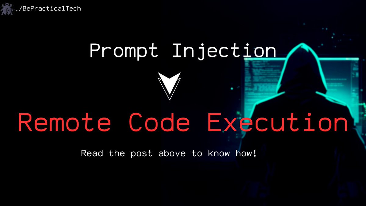 thehacktivator's tweet image. In case you missed it, I’ve recently dropped a new video showing how a single crafted prompt was able to bypass LLM security and trigger remote code execution.

LLMs are still just mathematical models predicting the next token — not systems that understand intent. And that’s…