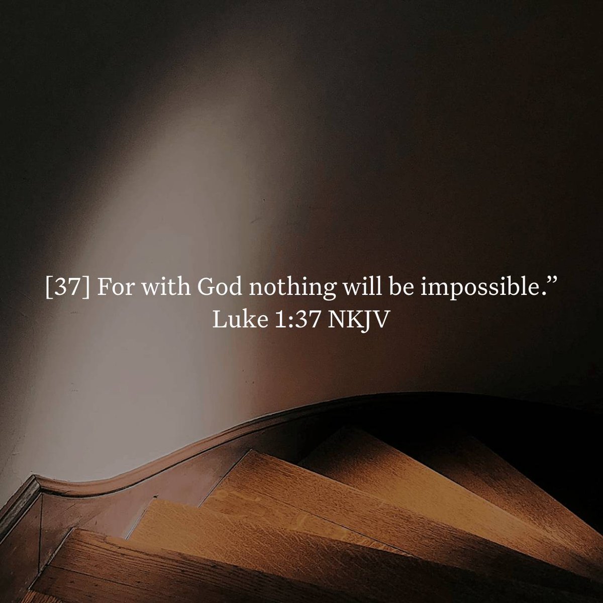 Luke 1:37 NKJV
[37] For with God nothing will be impossible.”