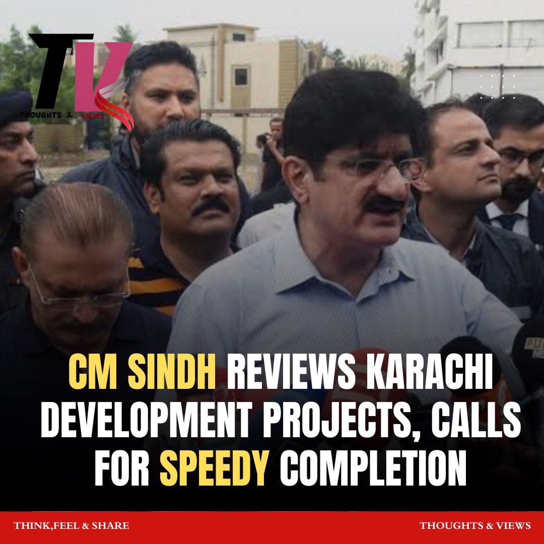 thoughtsviews06's tweet image. CM Murad Ali Shah Inspects Karachi Development Projects, Urges Speedy Progress with Quality #KarachiDevelopment #MuradAliShah #Infrastructure #CityProgress #SindhCM