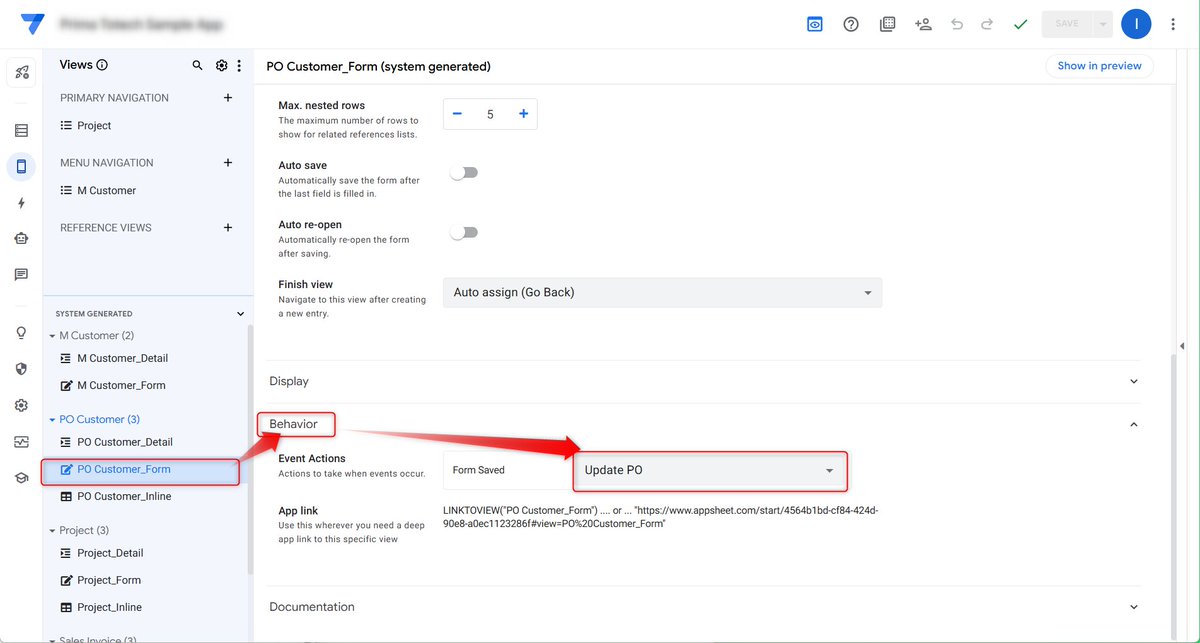 bashindo's tweet image. Saveボタン押下をトリガーにActionを実行できることを初めて知った。
今までは集計値は仮想カラムで集計していたが、これで、見積明細の集計値を親テーブルの実列に入れられるようになった。
やっぱり具体的な依頼が無いと中々スキルが上がらない。
#依頼をください
#無料でも作ります
#AppSheet