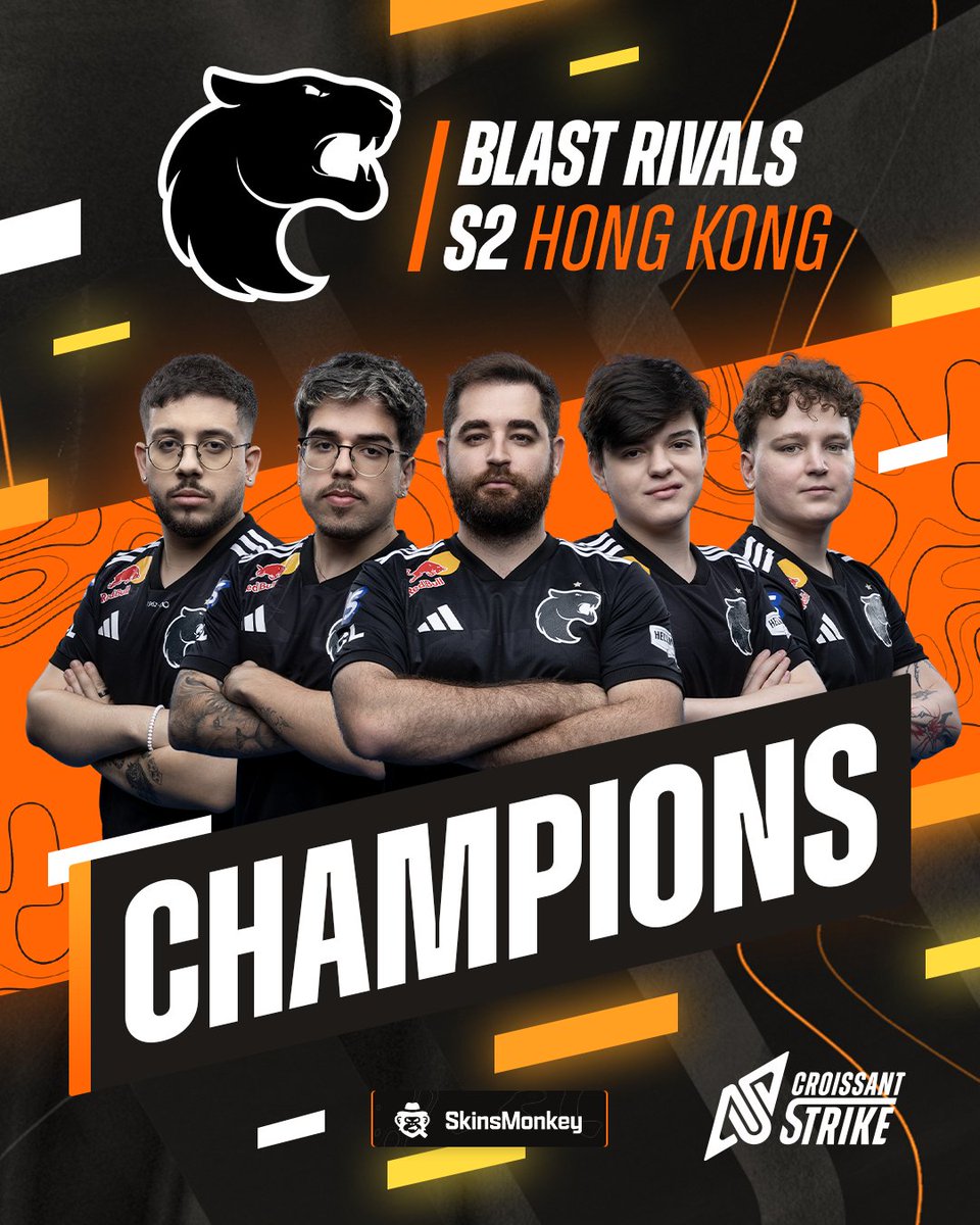 CroissantStrike's tweet image. 🏆 🇧🇷 FURIA REMPORTE BLAST RIVALS S2 🇭🇰 HONG KONG !

L’organisation brésilienne enchaîne avec un back-to-back après sa victoire à l’IEM 🇨🇳 Chengdu.

Les favoris pour le Major de 🇭🇺 Budapest ? ⭐️👀
