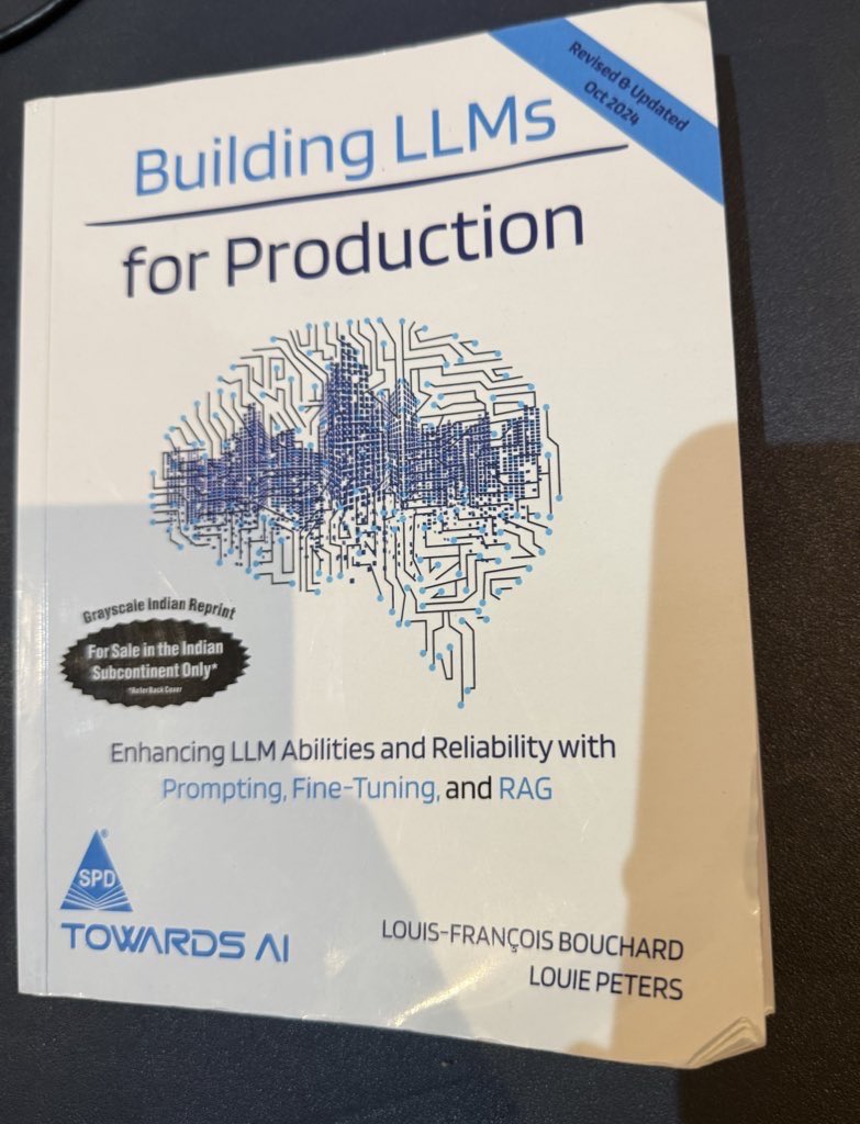 thedumbtrader's tweet image. A well written book on AI Engineering 

While I have been using LLMs at work , the depth of this book is good &amp;amp; structured.

Targets audience is modern day AI Engineers who should know what they’re getting into when they start creating app over LLMs