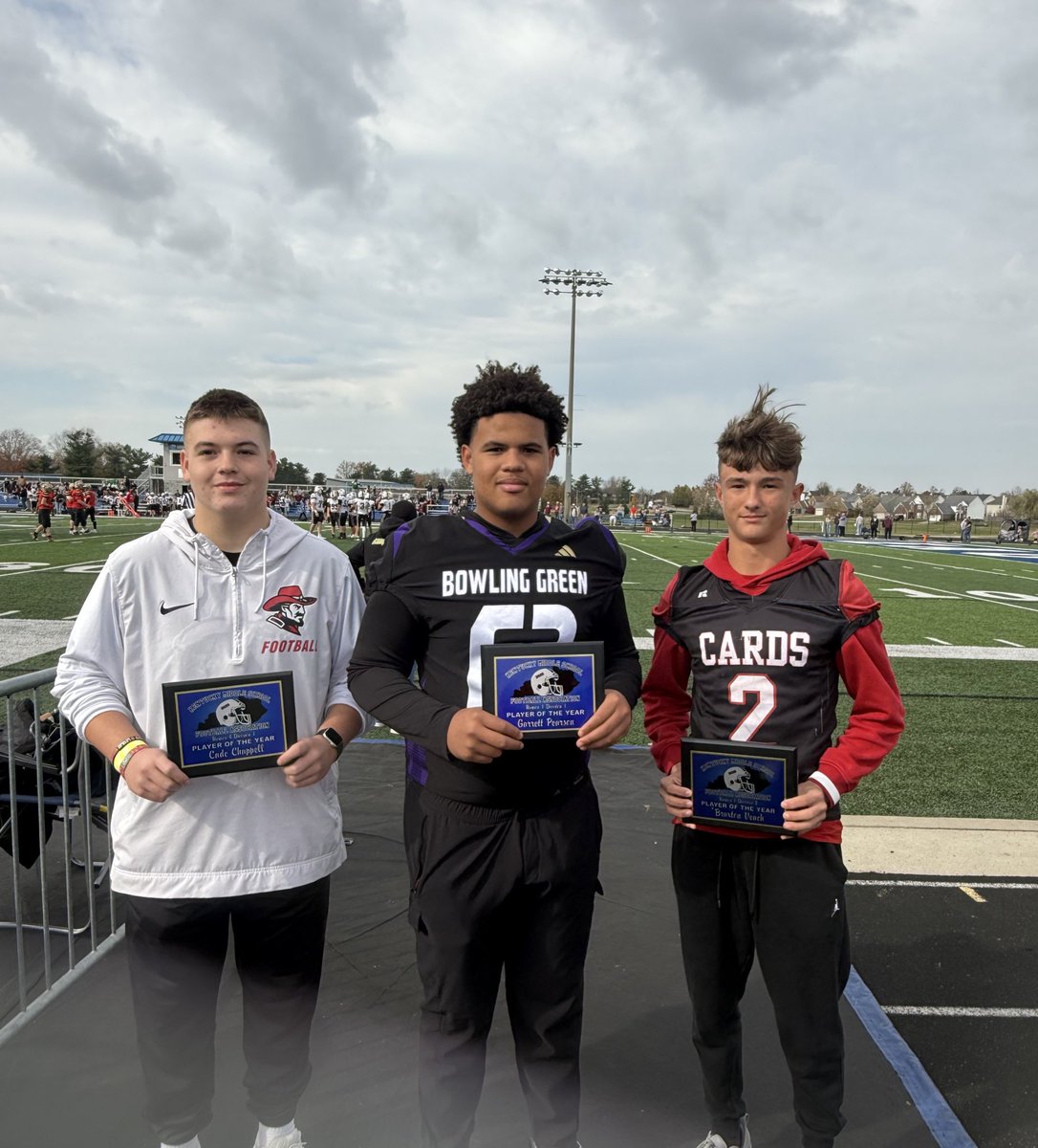 Such an honor to receive Region One Player Of The Year Award <a href="/OfficialKYMSFA/">Kentucky Middle School Football Association</a> 🙏🏽🙏🏽. Thanks again to my Coaches and Teammates for believing in me. This means a lot. <a href="/jrhayes63/">Junior Hayes</a> <a href="/PurplesFootball/">BGHS Football</a> <a href="/PrepRedzoneKY/">Prep Redzone Kentucky</a> <a href="/WKURecruiting/">WKU Football Recruiting</a> <a href="/247recruiting/">247Sports Recruiting</a>
