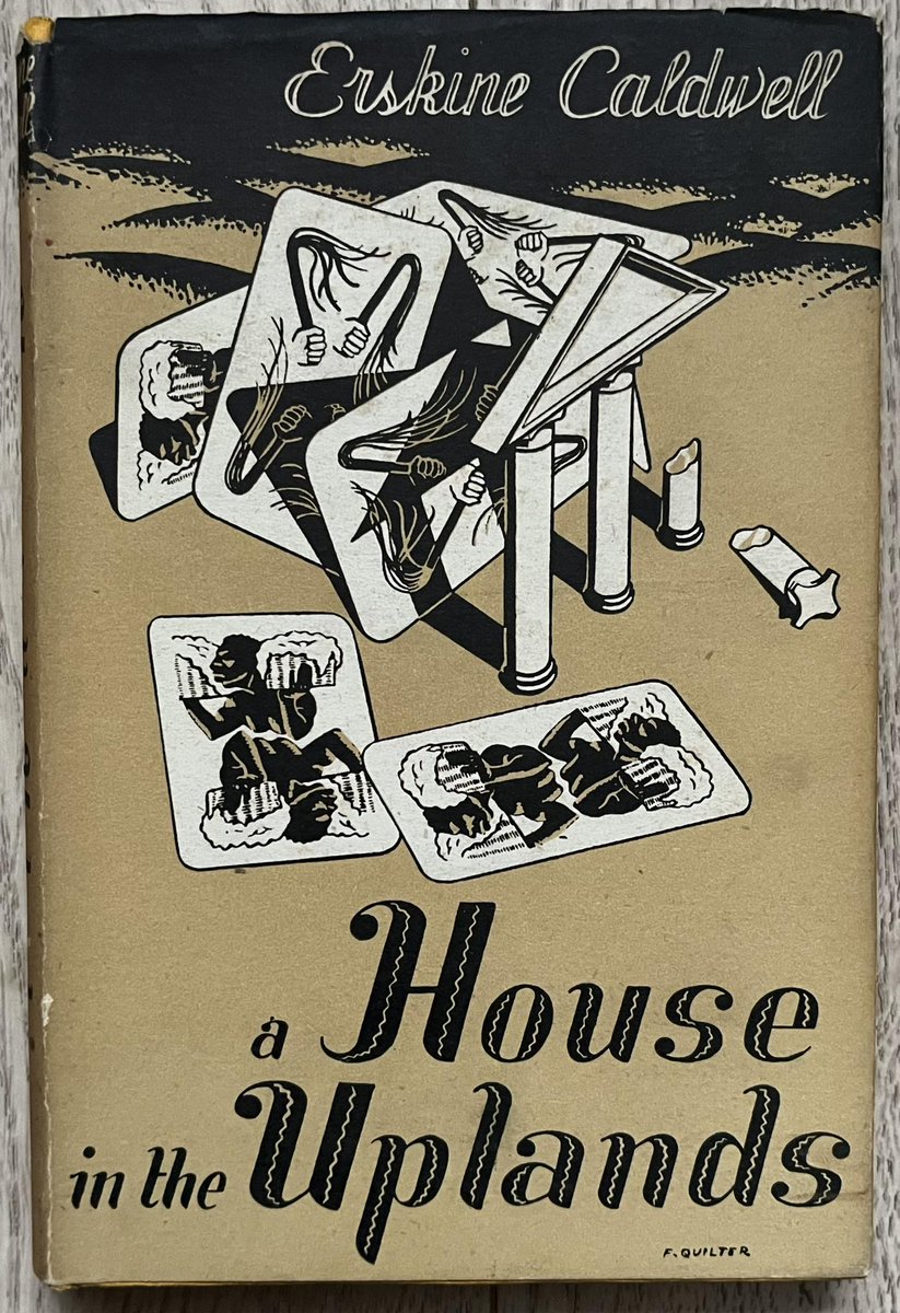 wilsongullis's tweet photo. A House In The Uplands by Erskine Caldwell (Falcon Press (London) Ltd., 1947). Cover Art by F. Quilter. #AHouseInTheUplands #ErskineCaldwell #1940s #book #books #cover #coverart #artwork #FQuilter #FalconPress #dustjacket #dustwrapper https://t.co/3KAYQeot3X