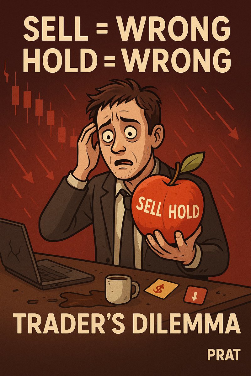 ProtedRat's tweet photo. “Trader’s fate lately feels like a no-win situation.
Sell it? The price goes up.
Hold it? The price keeps falling.
Sell—wrong.
Don’t sell—also wrong.
The only thing that’s right… is the confusion.” 😂📉

#PRAT #CryptoSatire #IronyOfJustice #MarketIrony #Web3 https://t.co/oaP95B4fVb