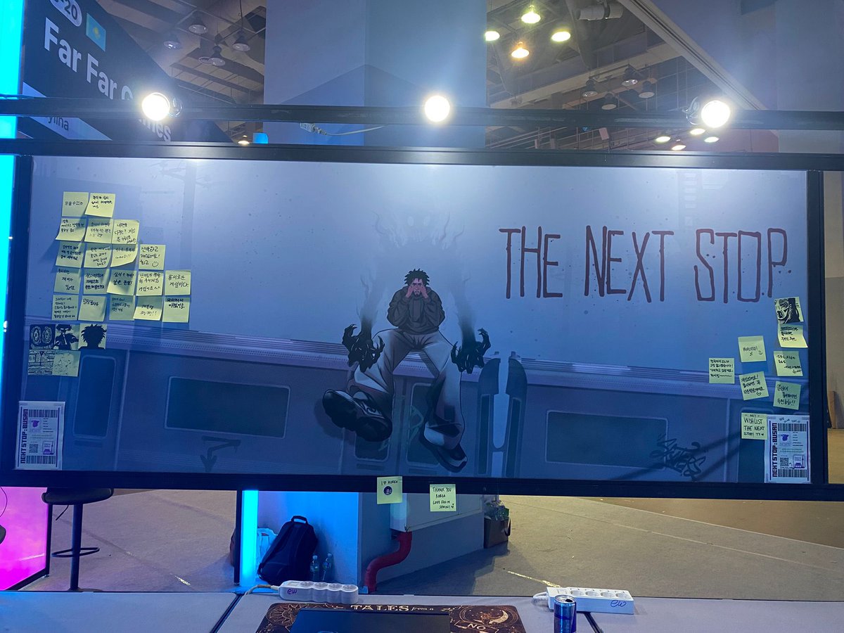 ParanoidDlusion's tweet image. #GSTAR2025 is over and our hearts are full 🖤 

Thank you, Korea, for playing our demo, for the kind words, and for all the beautiful post-its you left at our booth. 

This week has been unforgettable. 한국, 감사합니다 🇰🇷✨

#indiegame #gamedev #thenextstop #korea