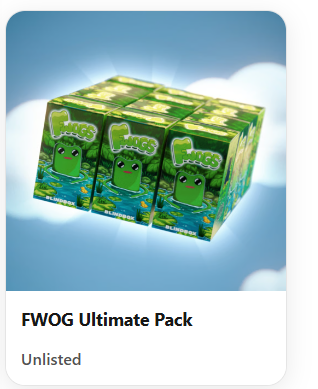 Just minted my FWOG Ultimate Pack! 🐸 <a href="/itsafwog/">fwog</a>  
<a href="/BR4ted/">₿🧞‍♂️</a>  <a href="/Groowut/">Wut</a> 

I can't wait to see what they build 👀