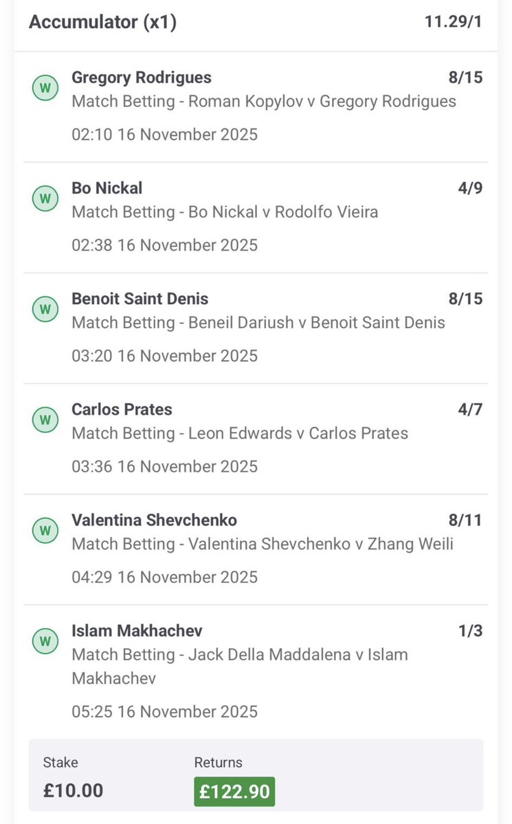 #UFC322 boooooming galores from a follower