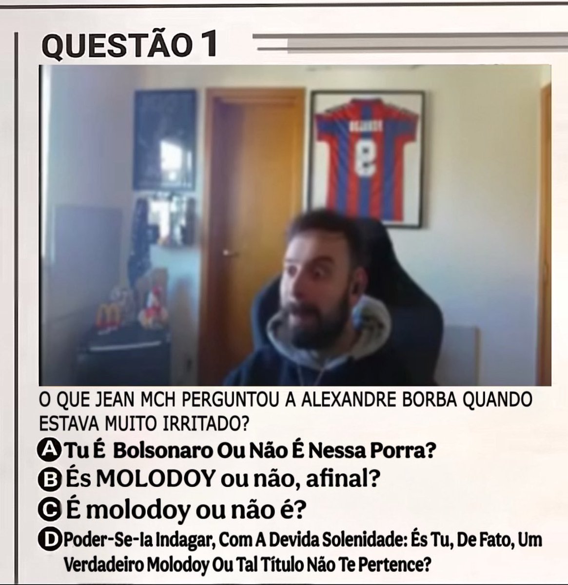 latriboneragg's tweet image. questão pro ENEM hoje que o @CeguetaGames vazou