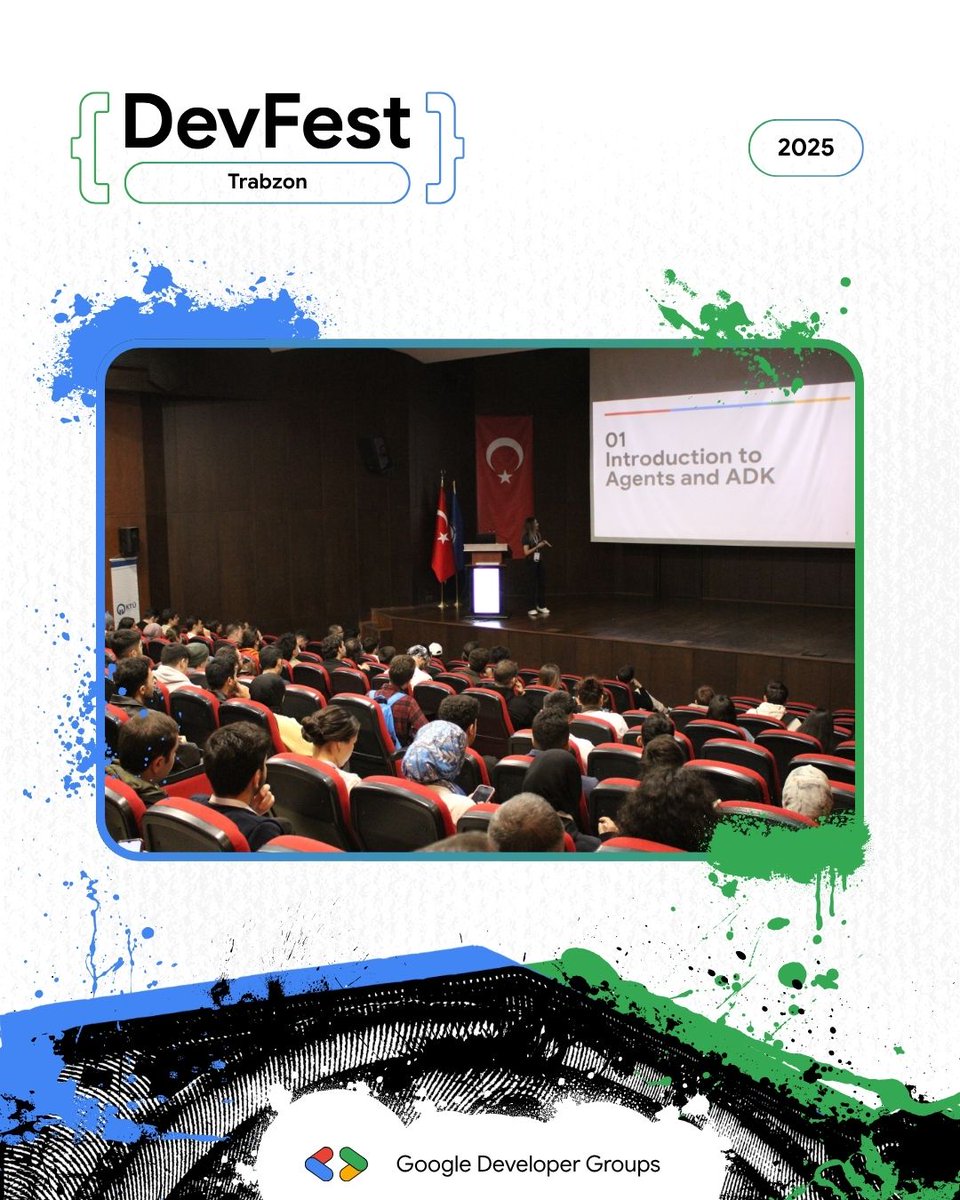 GDGTrabzon's tweet image. A huge thank you to Google Developers, the Official Sponsor of DevFest Trabzon 2025! 🎉

With your support, our community has once again put on a fantastic event.

#devfest #devfesttrabzon #googledevelopers