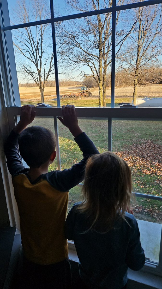 We had to steal a screen from our little Cat. But we're finally getting some tillage done.