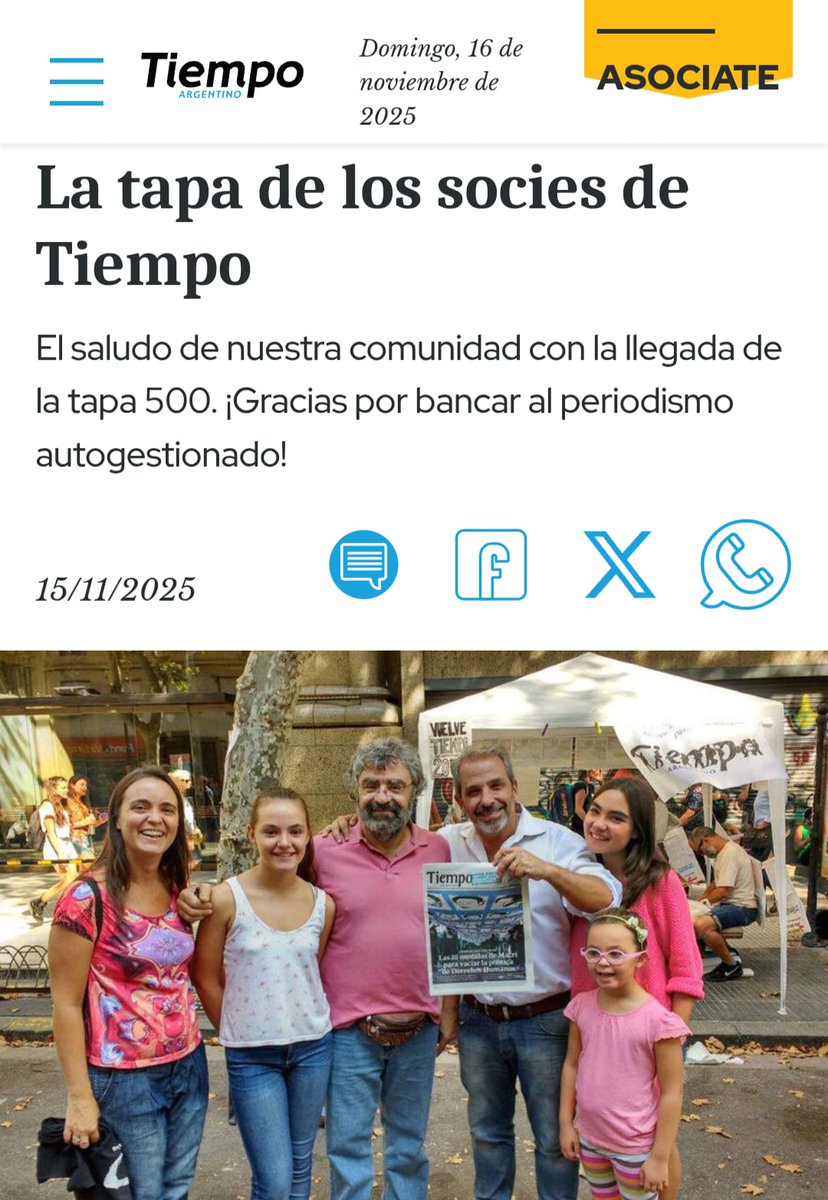 Hermosa mañana de domingo con <a href="/tiempoarg/">Tiempo Argentino</a> en casa.

500 tapas de #PeriodismoDecente.

Gracias por ser faro y espejo.
 
Se los quiere y se los necesita.