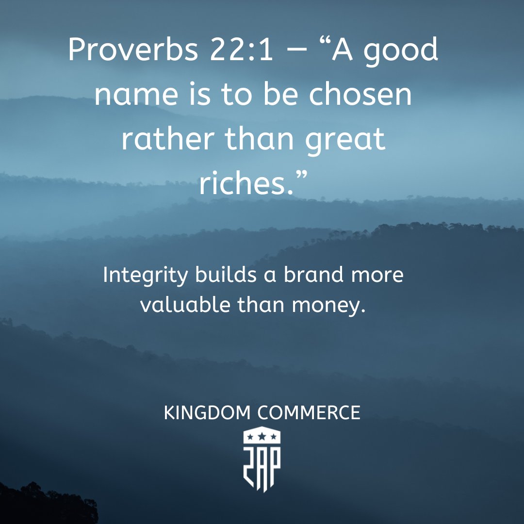 2ndAP1's tweet image. Integrity builds a brand more valuable than money. #KingdomEntrepreneur #FaithAndBusiness #GodFirstInBusiness #KingdomBusiness #ChristianEntrepreneur