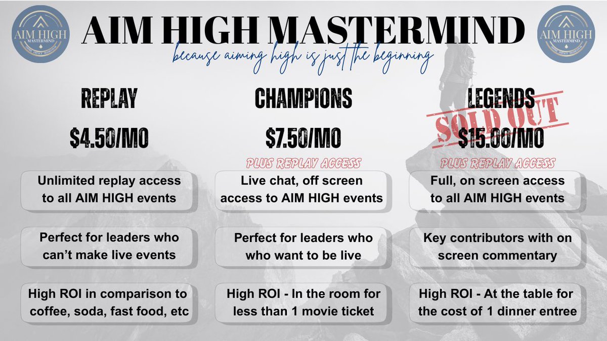 🔥AIM HIGH is LIVE tonight! Our elite mastermind is back—powerful insights, real leadership growth, &amp; conversations that move the needle. Don’t miss it. 

Want full access to every replay? It’s just $4.50/month—Great ROI! 
Patreon.com/aimhighmasterm…

Let’s level up. Let’s AIM HIGH.