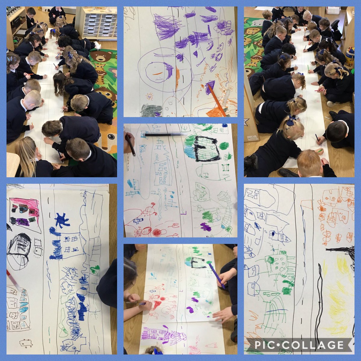 We looked at Google Earth and zoomed in to find Widnes and our school. We made a class map of Widnes 🗺