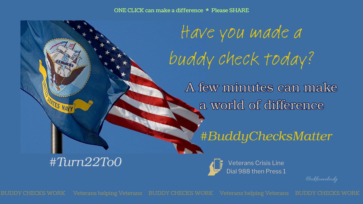 ✅Veteran 🇺🇸 Daily #BuddyChecks✅ 
Good morning, my friends. Taking care of yourself isn’t a luxury; it’s a necessity. Refuel and rest to be ready for whatever life throws your way. You are loved, family!❤️🤍💙
🇺🇸<a href="/viars_charles/">Charlie Viars</a> <a href="/vchuck53/">Papa Stork</a> <a href="/gcanderson57/">Glenn 🇺🇲⚓️</a> <a href="/VoyagerUSN1977/">Ben</a>